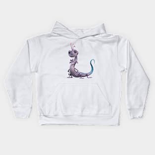 The cunning blue lizard Kids Hoodie